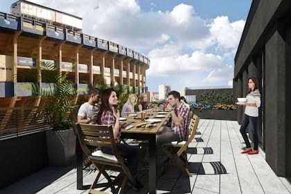 La terraza dará a La Bombonera