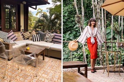 La terraza fue uno de los cambios que la pareja hizo en la casa al mudarse.