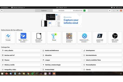 La tienda de aplicaciones de Ubuntu
