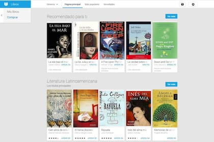 La tienda de libros electrónicos de Google comenzó a funcionar en la Argentina