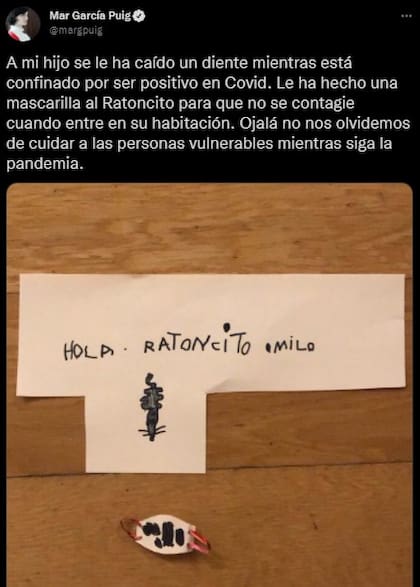 La tierna carta de un niño al Ratón Pérez. Fuente: Twitter