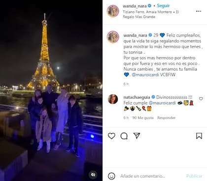 La tierna dedicatoria de Wanda Nara a Mauro Icardi