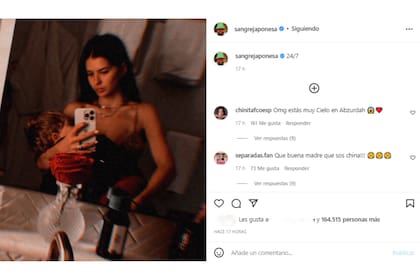 La tierna posta de la actriz con su hijo (Foto Instagram @sangrejaponesa)