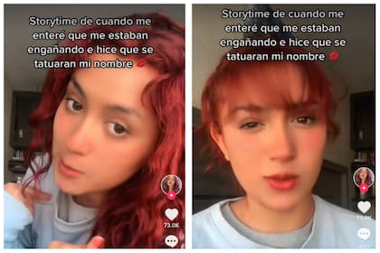 La TikToker dejó que su novio se tatuara su nombre por venganza - Imagen: TikTok