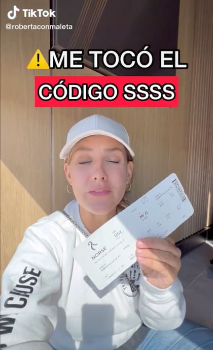 La tiktoker dijo que este código significa una revisión exhaustiva