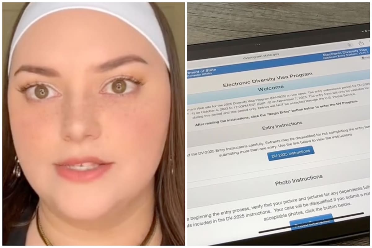 La tiktoker dio detalles de cómo registrarse a la lotería de green cards