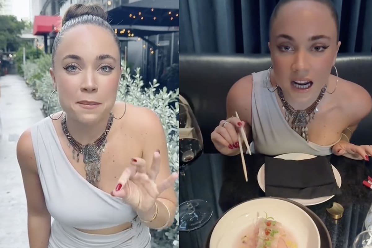 La tiktoker mostró cómo es la comida del restaurante de Bad Bunny y cuánto cuesta