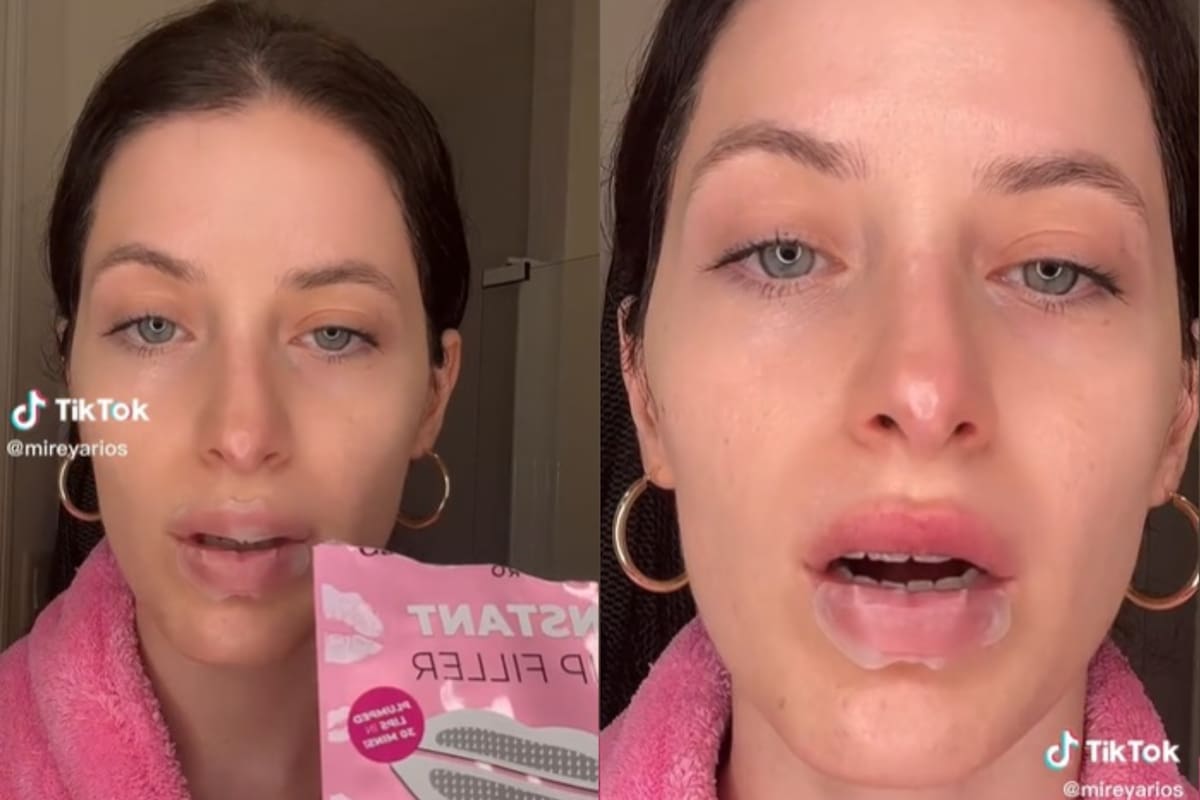 La tiktoker probó un método para cambiar sus labios, pero sus seguidores la advirtieron