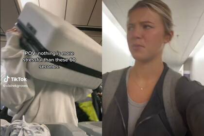 La tiktoker se sintió estresada mientras pasaba por el filtro de seguridad del aeropuerto
