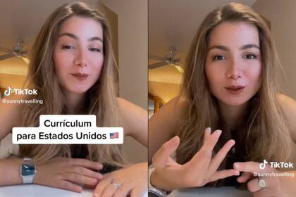 La tiktoker Sol Penella ofreció una serie de consejos clave para armar un buen curriculum vitae en Estados Unidos