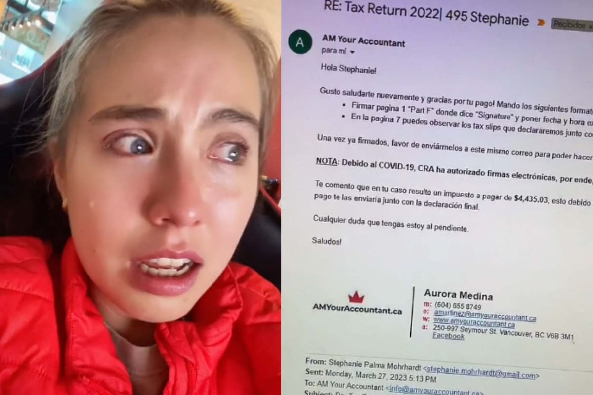La tiktoker tuvo una extaña mezcla de emociones al recibir el resultado de su declaración fiscal