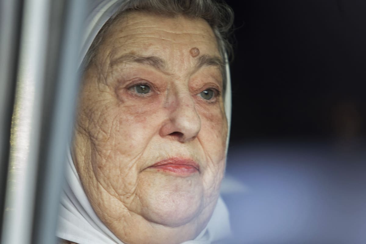 La titular de Madres de Plaza de Mayo en una de sus presentaciones en Comodoro Py