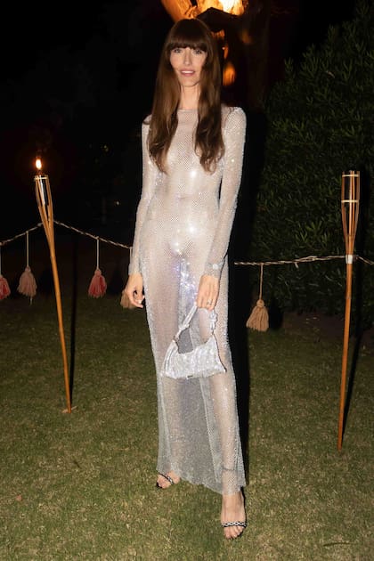 La top model Dafne Cejas con un naked dress de Giacobbe.