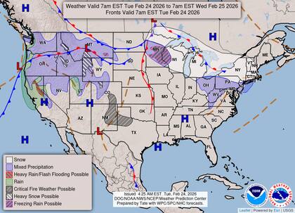 La tormenta invernal comenzará a desplazarse hacia Canadá, y dejará un rastro de frío intenso y ráfagas de viento remanentes en el noreste