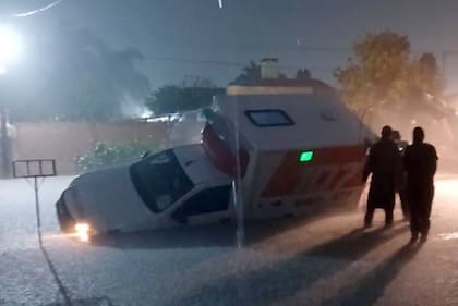 La tormenta provocó que un sector importante de la ciudad de Vera quedara anegado