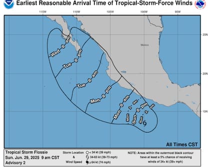 La tormenta tropical afectaría a las zonas de Oaxaca, Guerrero, Michoacán, Colima y Jalisco