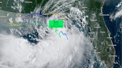 La Tormenta Tropical Bertha continuará desplazándose lentamente hacia el oeste sobre el norte del Golfo de México