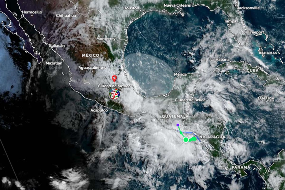 La tormenta tropical Cristina y su distancia hoy con la sede del partido inaugural del Mundial 2026