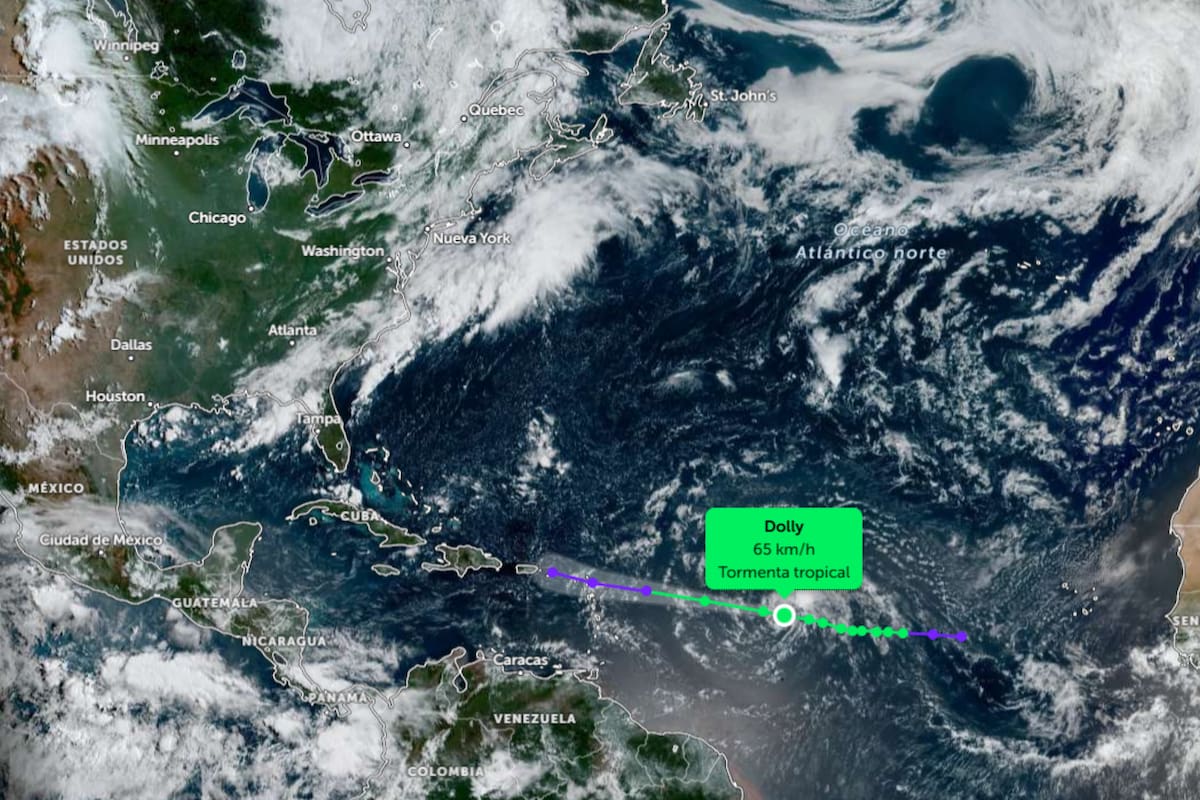 La tormenta tropical Dolly emergió en el Atlántico como la cuarta con nombre de la temporada 2026
