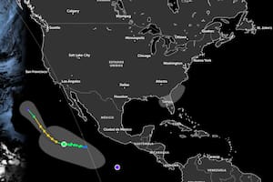 Trayectoria de la tormenta tropical Elida frente a Baja California