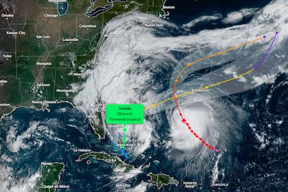 La tormenta tropical Imelda se intensificará hasta convertirse en huracán este martes con vientos de 69 mph (111 km/h)
