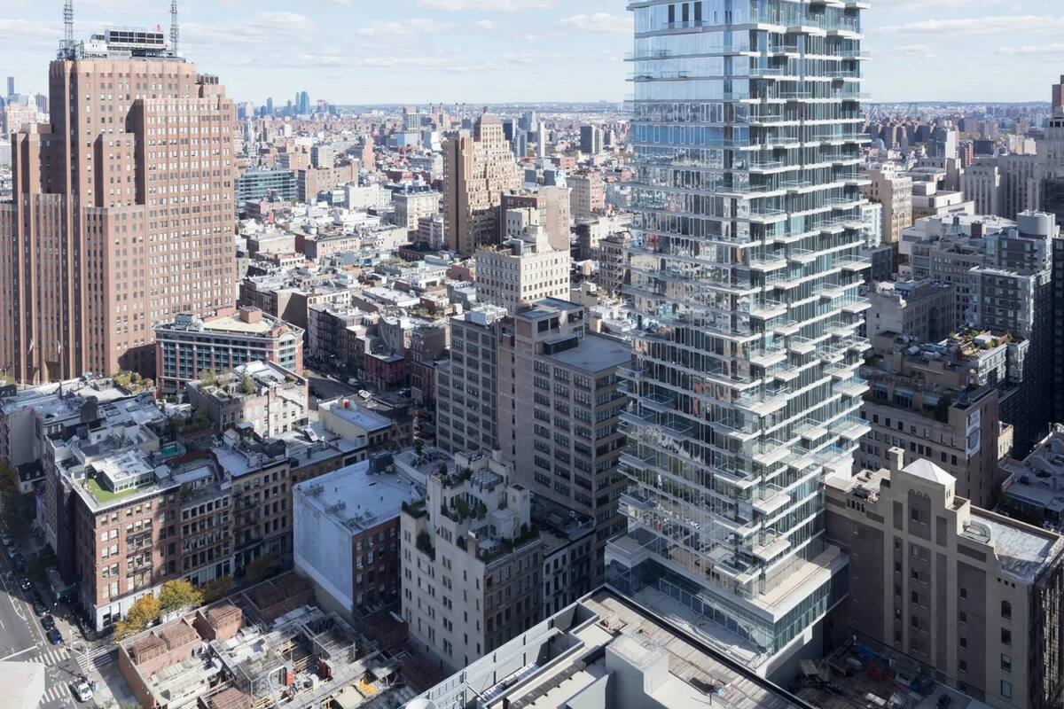 La Torre 56 Jenga en Leonard Street actúa en forma contraria a la repetitividad