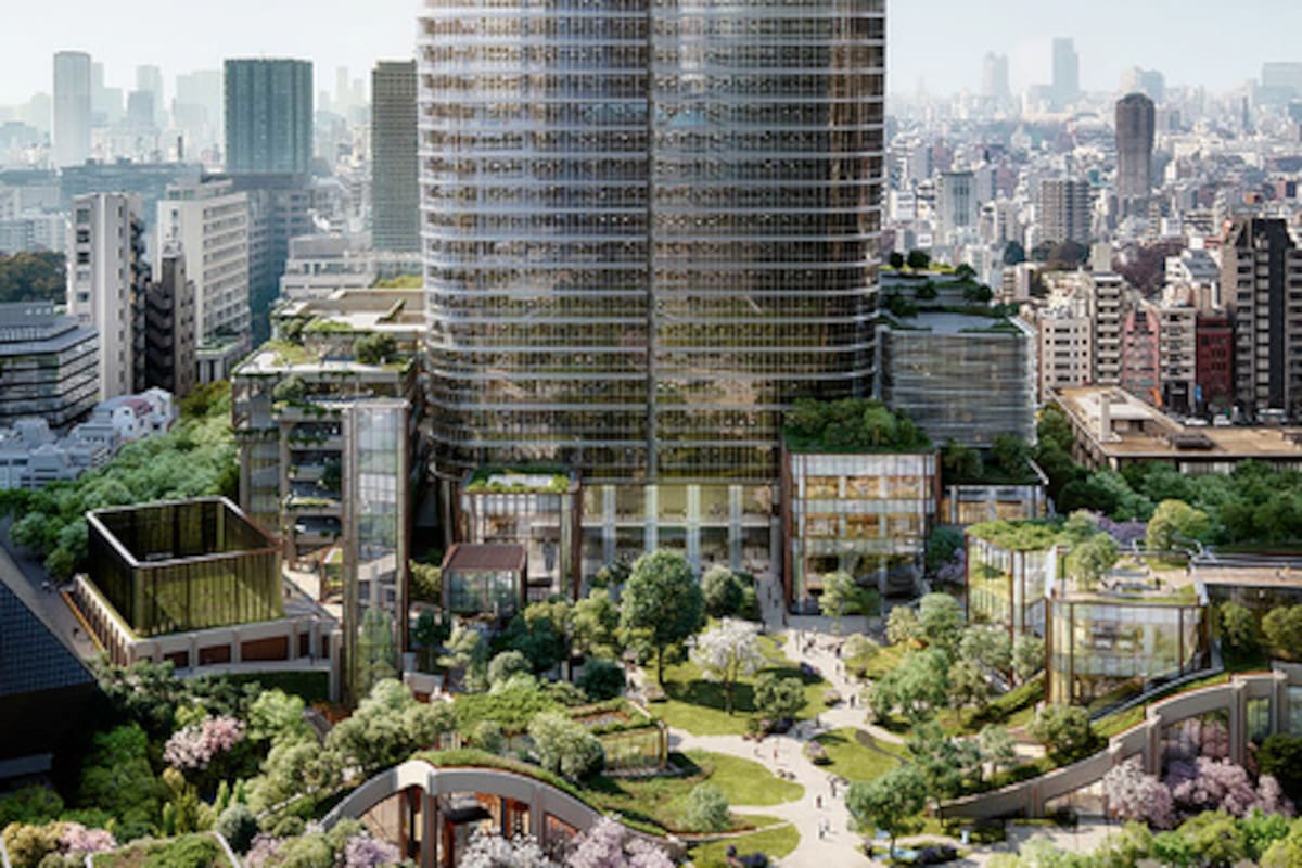 La torre "A District" diseñado por "Pelli Clarke & Partners" es la más alta de Tokio, Japón.