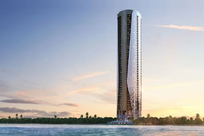 La torre cilíndrica de 60 pisos está pensada para ser la más alta que se haya construido en una playa estadounidense