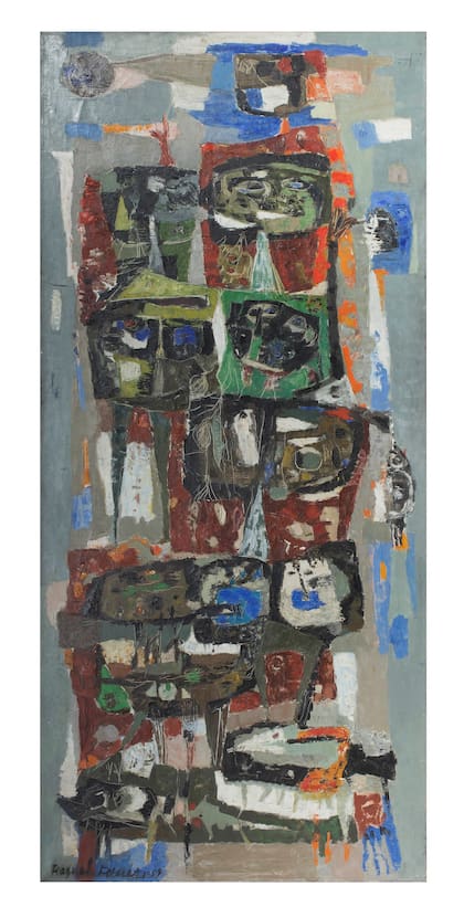 La torre, de la serie “Las lunas” (1959), obra incluida en la muestra El límite en el Museo de Arte Moderno de Buenos Aires