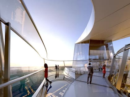 La torre HeXi Yuzui se inspira en las texturas que genera la luz al reflejarse en las aguas del río Yangtsé (o río azul) y ofrece las mejores vistas de la ciudad, gracias a su exclusiva plataforma de observación panorámica de 360 grados
