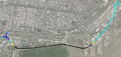 La traza de uno de los proyectos se desarrollaba entre el Boulevard de los Italianos y se vinculaba a través de la autopista Buenos Aires - La Plata por un distribuidor en forma de trompeta