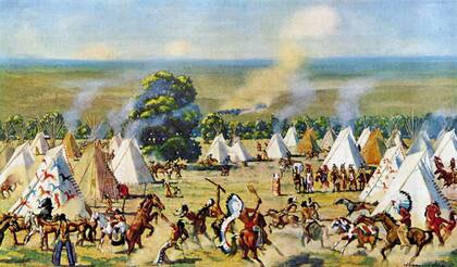 La tribu Siux (en foto) y otras como los Cherokees, Comanches y Navajos consideran central el relato de la mujer búfalo blanco, que incluye la profecía de su regreso en la forma de un becerro blanco de búfalo