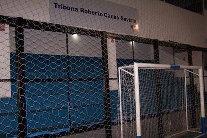 La tribuna con el nombre del padre de Javier Saviola