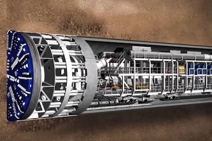 La tuneladora que se utilizó fue una máquina gigante conocida como Tunnel Boring Machine (TBM)