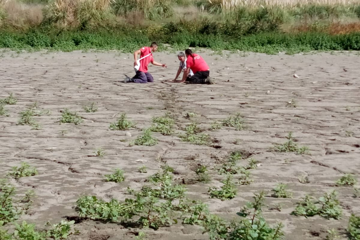 La turista debió ser restacata por personal municipal