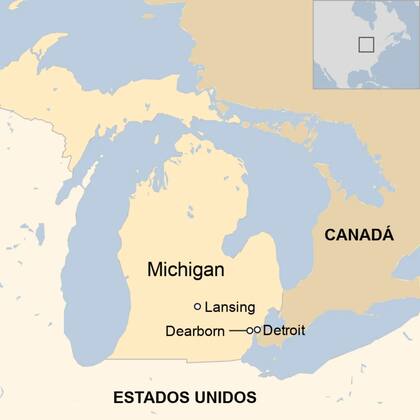 La ubicación de Dearborn