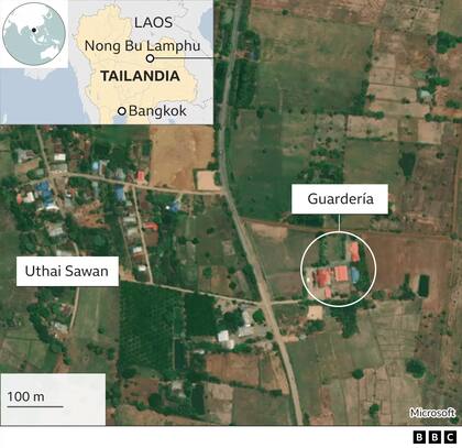 La ubicación de la guardería víctima del tiroteo