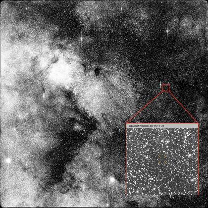 La ubicación en el espacio de 3I/ATLAS el 1 de julio, luego de ser descubierto