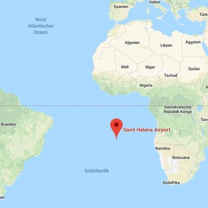 La ubicación en el mapa de la isla de Santa Helena