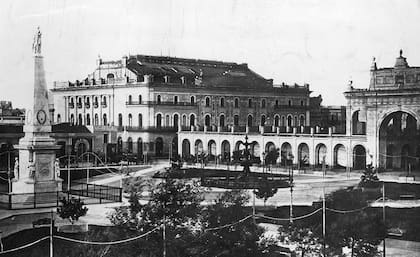 La ubicación original de la Pirámide de Mayo antes de su traslado