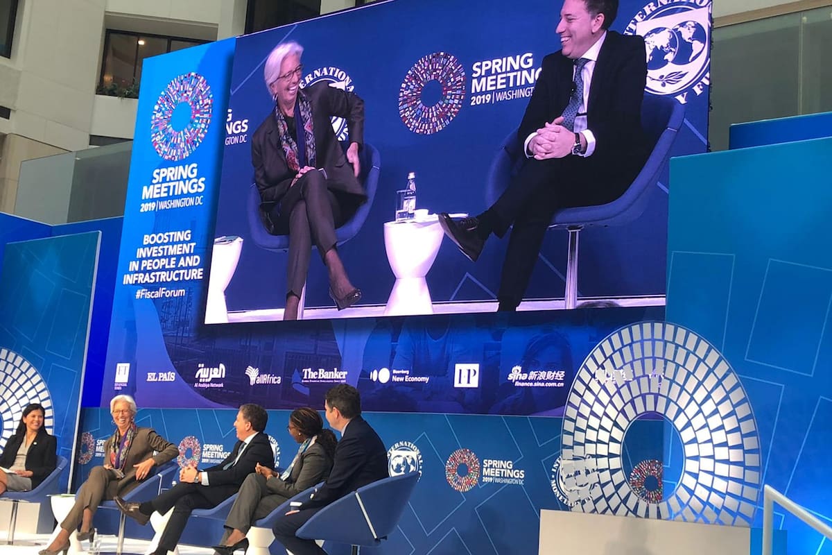 La última actividad de Dujovne en Washington: un panel con Lagarde sobre inversión en infraestructura