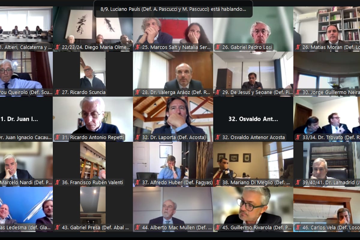 La última audiencia del juicio por los Cuadernos, vía Zoom