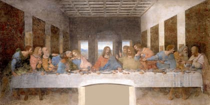 La última cena, aquí en la famosa representación de Leonardo Da Vinci, reunía 13 comensales