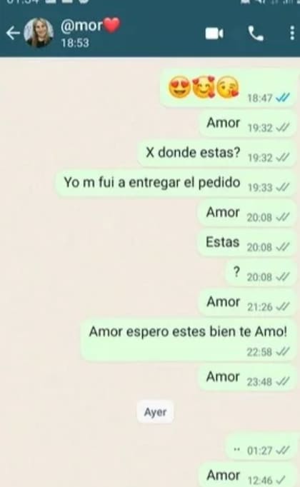La última conexión de la joven fue a las 18.53