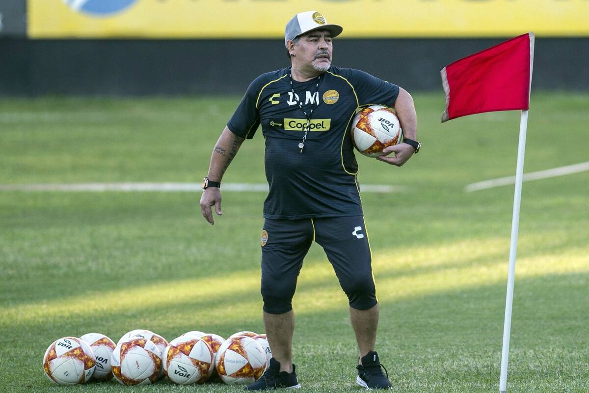 La última experiencia de Maradona como director técnico fue en Dorados, de Sinaloa, en México; estuvo cerca de lograr el ascenso en dos campeonatos