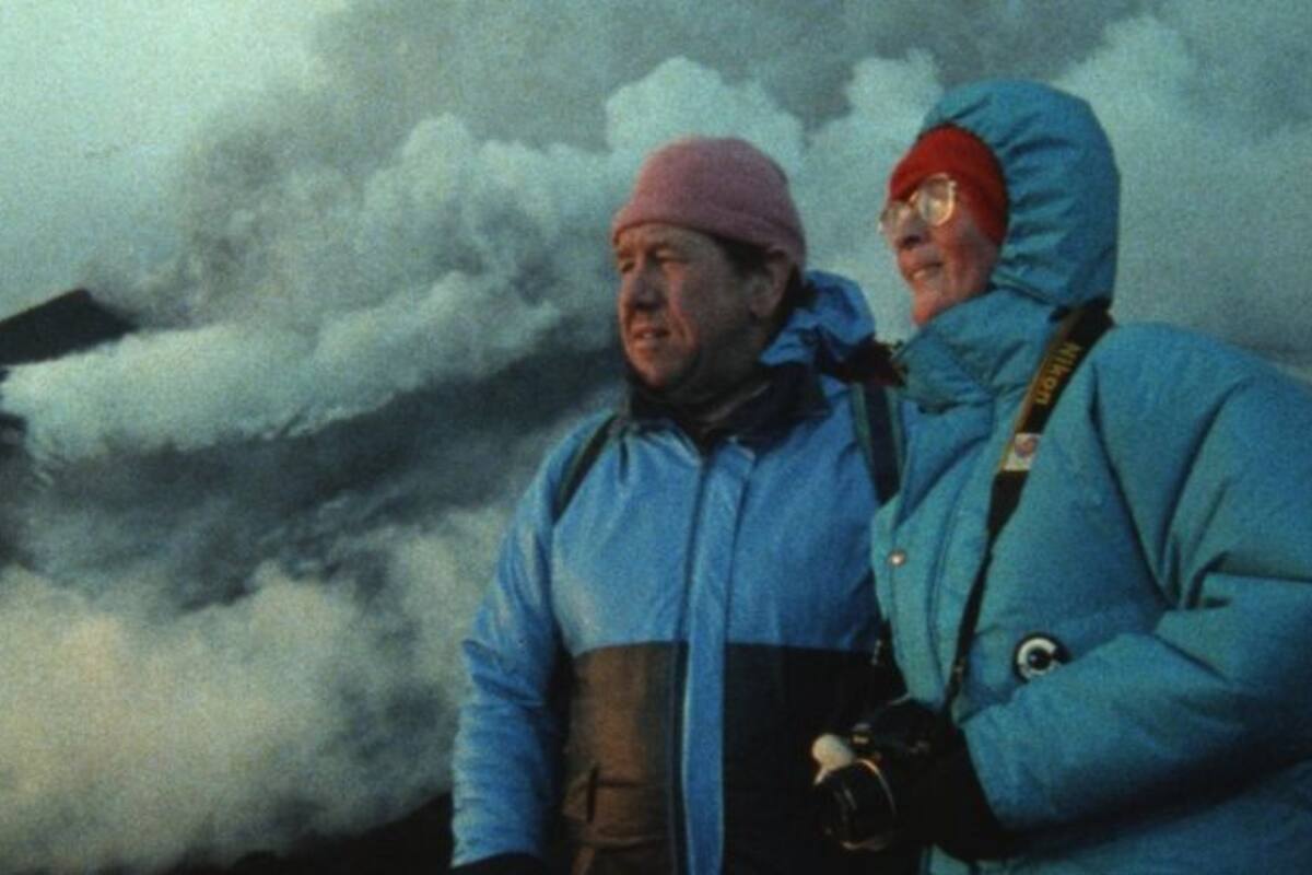 La última foto de Katia y Maurice, tras la erupción fatal de un volcán en Japón
