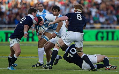 La última presentación de los Pumas en Córdoba: derrota in extremis ante Escocia en junio de 2014, cuando el director técnico era Daniel Hourcade.