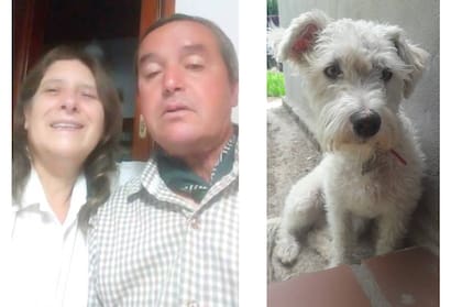 La única fotos juntos y Olivia, la perrita que Marcelo le regaló a Silvia.
