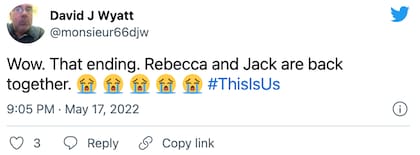 La unión de Jack y Rebecca después de la vida fue otro momento memorable en This is Us