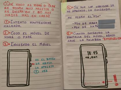 La usuaria detalló el paso a paso de una guía en caso de emergencia